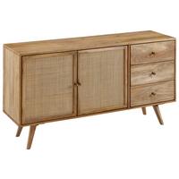 Komoda Mango, Pravi Les - zlate barve/rjava, Design, kovina/les (140/75/40cm) - MID.YOU