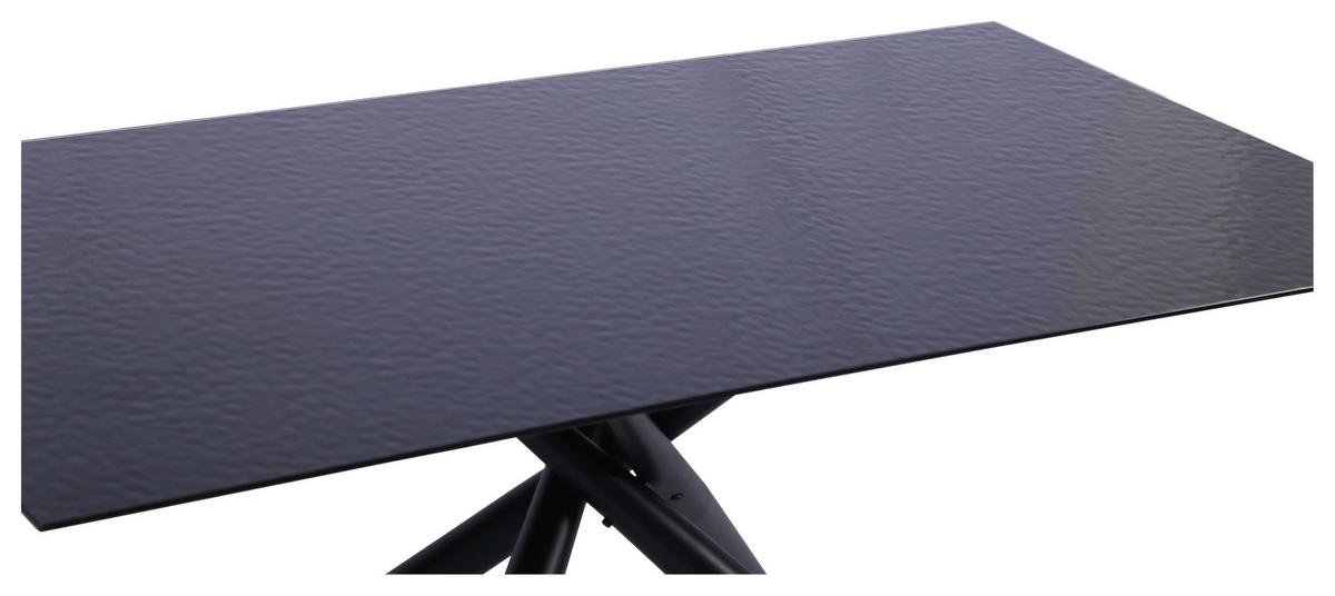 Étkezőasztal Piero - fekete, Lifestyle, Üveg/fém (150/76/90cm) - Mömax