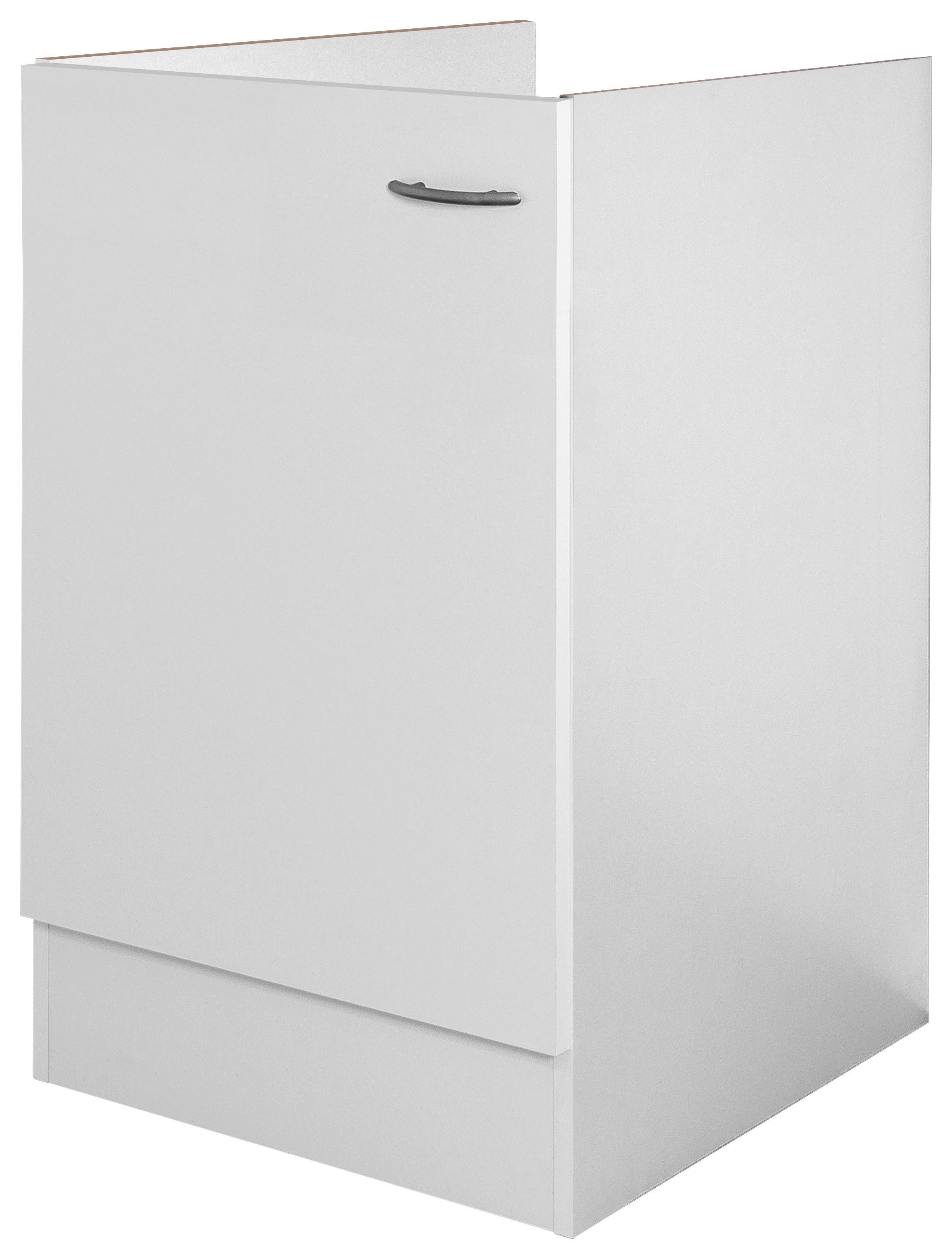 Spülenunterschrank in Weiss 'Wito' - Edelstahlfarben/Weiß, Holzwerkstoff/Kunststoff (50/82,2/57,1cm) - FlexWell