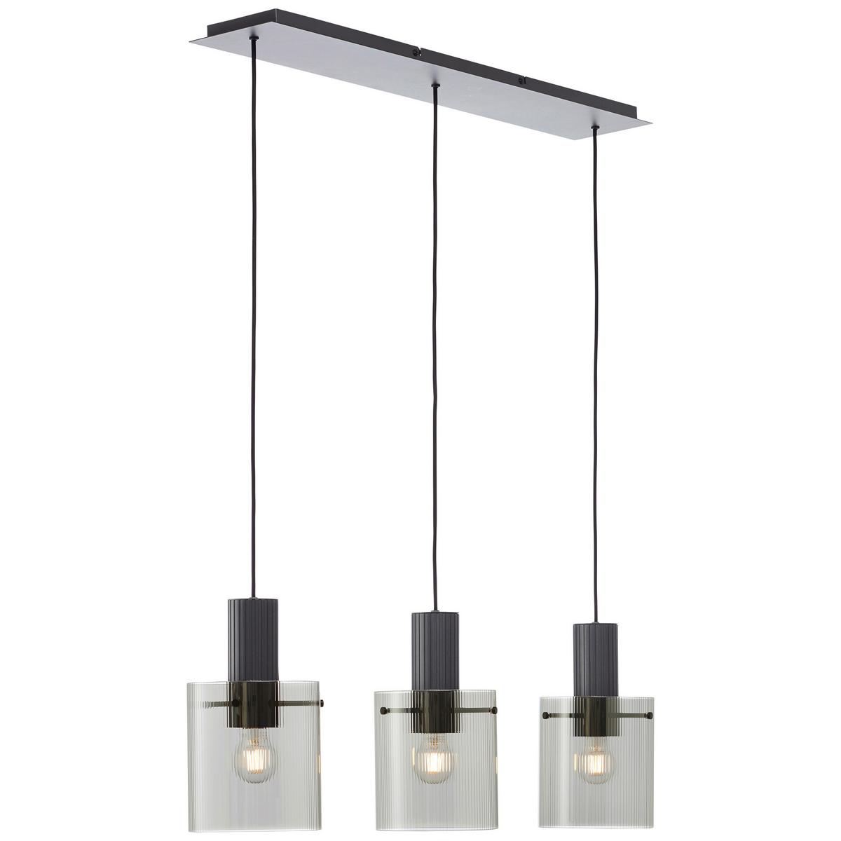 LAMPA ZWIESZANA 60138/93 RIFFELINI PE3 - antracytowy, Trend, metal/szkło (98/150/18cm) - Brilliant