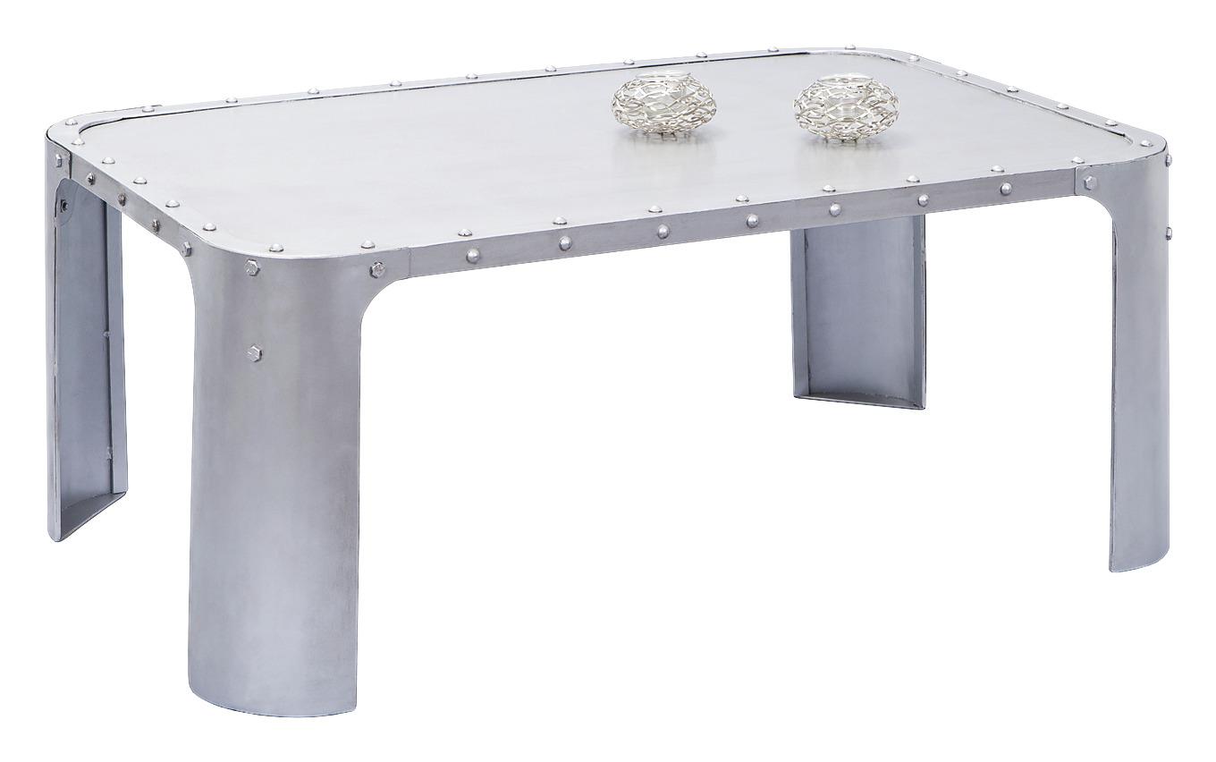 Klubska Miza Gormur, Kovina, Srebrna - srebrne barve, Design, kovina (110/70/45cm) - MID.YOU