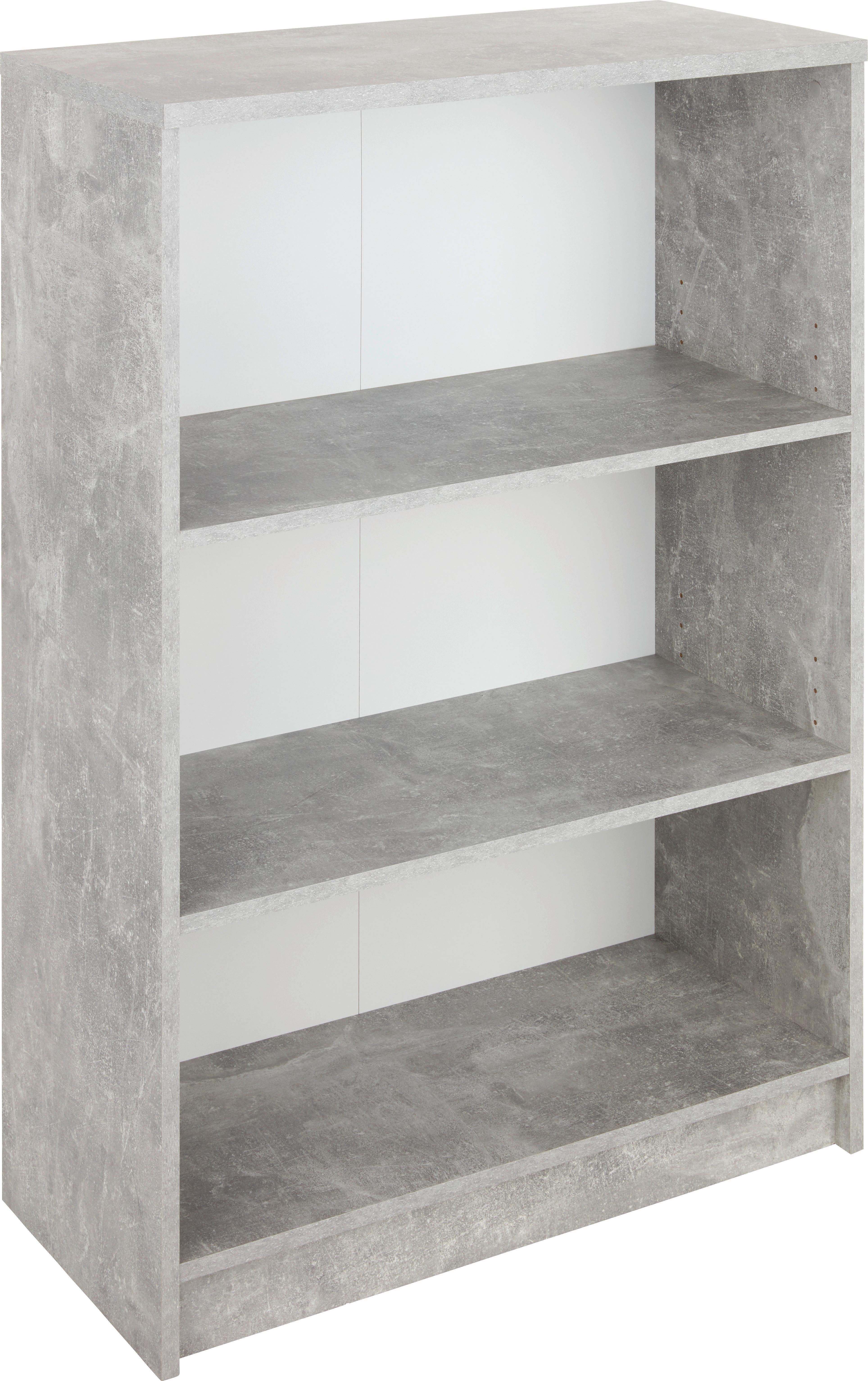 Regal 4-you New Yur02, Siva, Bela - siva/črna, Moderno, leseni material (74/111,5/34,6cm) - Mömax