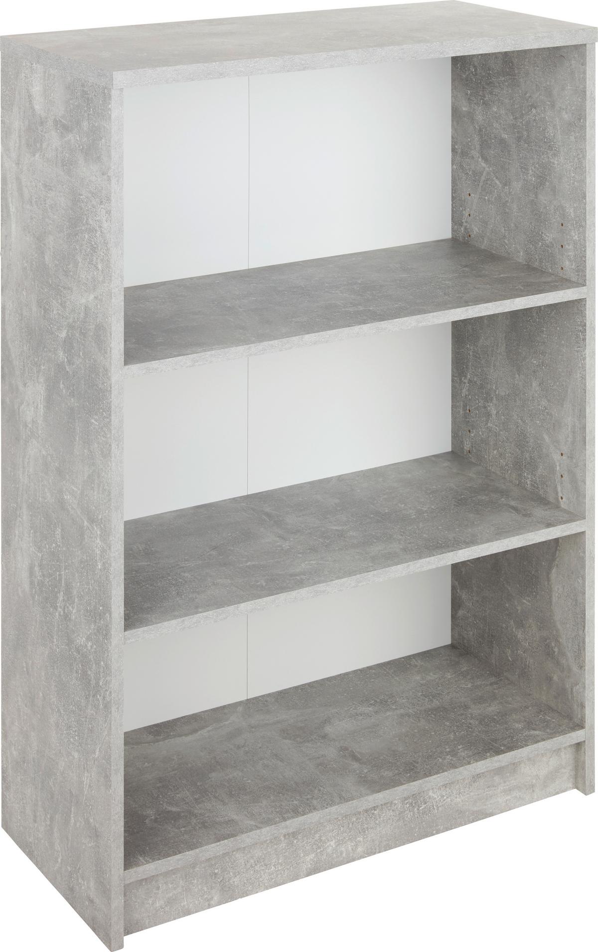 Regal 4-you New Yur02, Siva, Bela - siva/črna, Moderno, leseni material (74/111,5/34,6cm) - Mömax