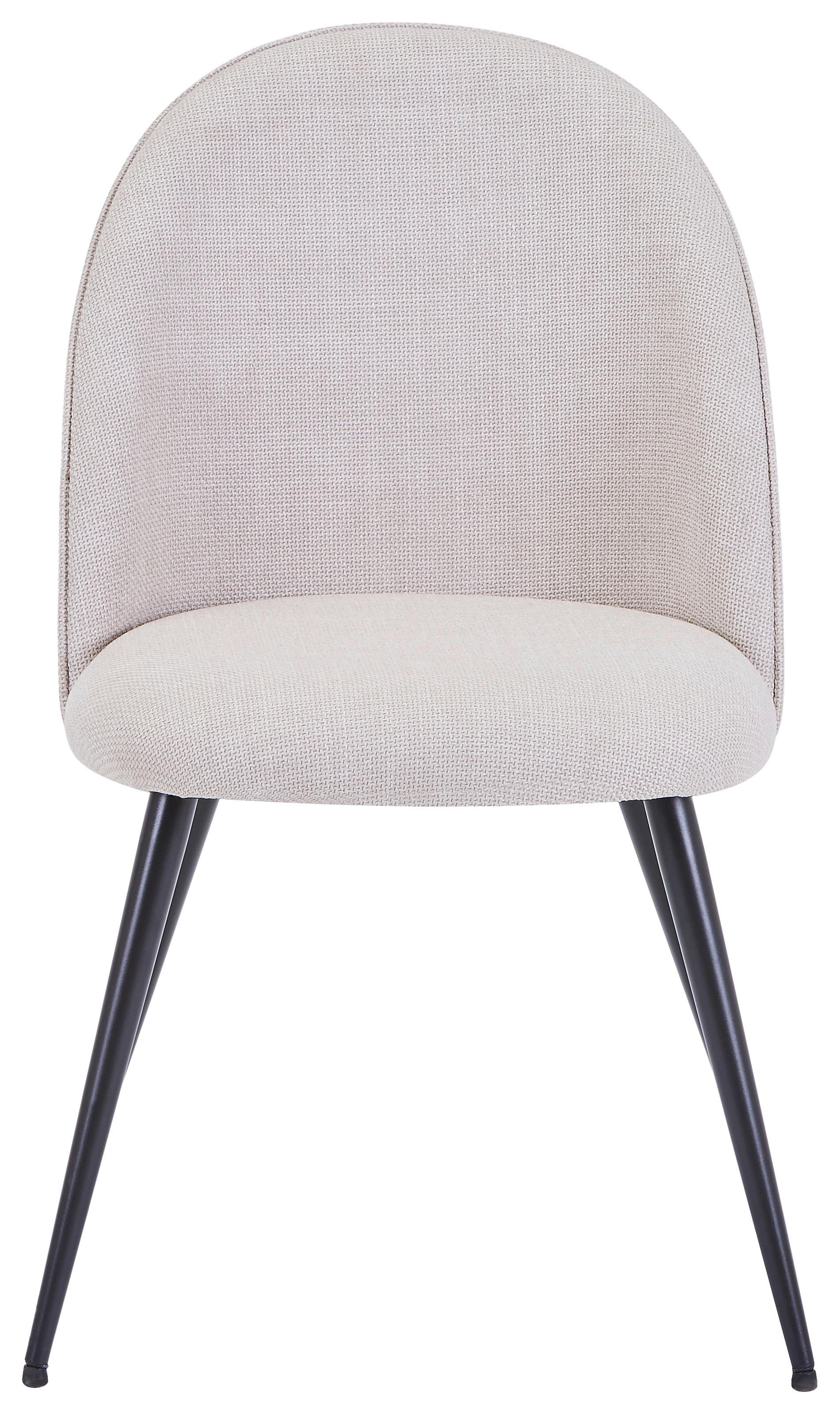 Stuhl Lotte Beige - Beige/Schwarz, Lifestyle, Textil/Metall (49.5/83.5/53.5cm) - Mömax