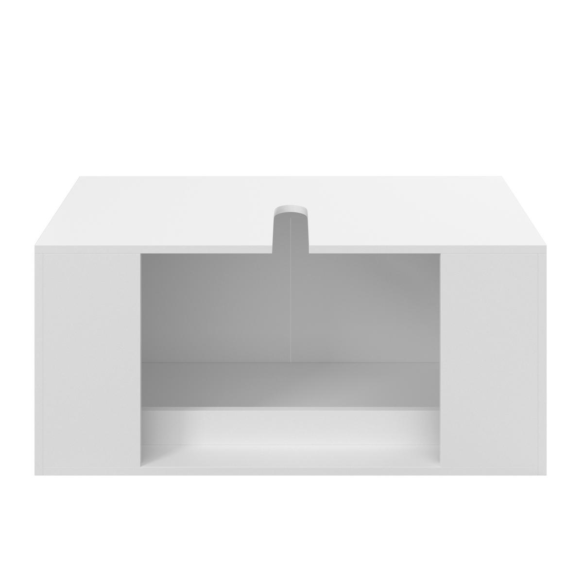 Badezimmer Martina Weiß 4-teilig - Weiß, MODERN, Glas/Holz (100/45/45cm) - Bessagi Home