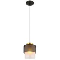 Hängeleuchte Olga Klar/Messingfarben max. 60Watt - Klar/Messingfarben, Design, Glas/Metall (18/120cm) - Globo