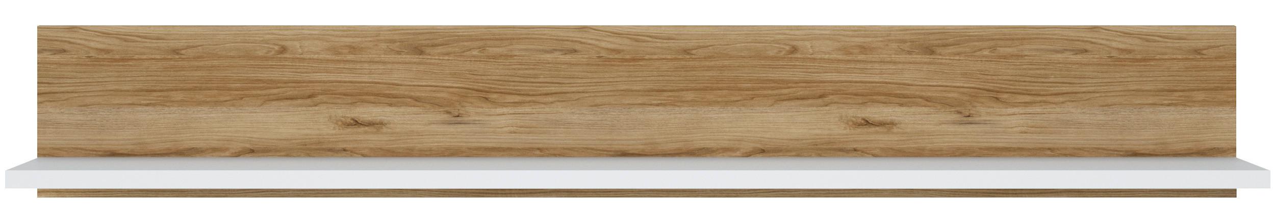 Panou De Perete Salinas - alb/culoare lemn stejar, Trend, material pe bază de lemn (152,7/22/22cm) - Modern Living