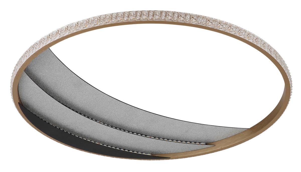 Led Stropna Svjetiljka Constance - prozirno/boje kroma, Design, metal/plastika (52/6cm) - Globo