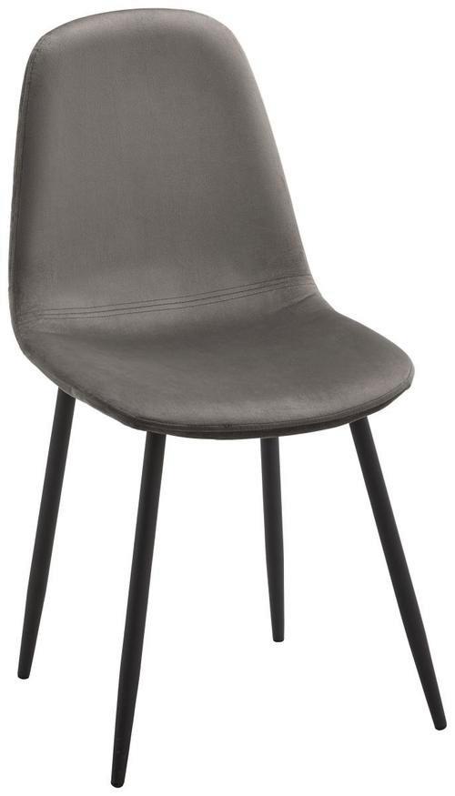 Stuhl Ida in Braun Samtbezug - Schwarz/Braun, MODERN, Holz/Textil (44/89/41,5cm) - Bessagi Home