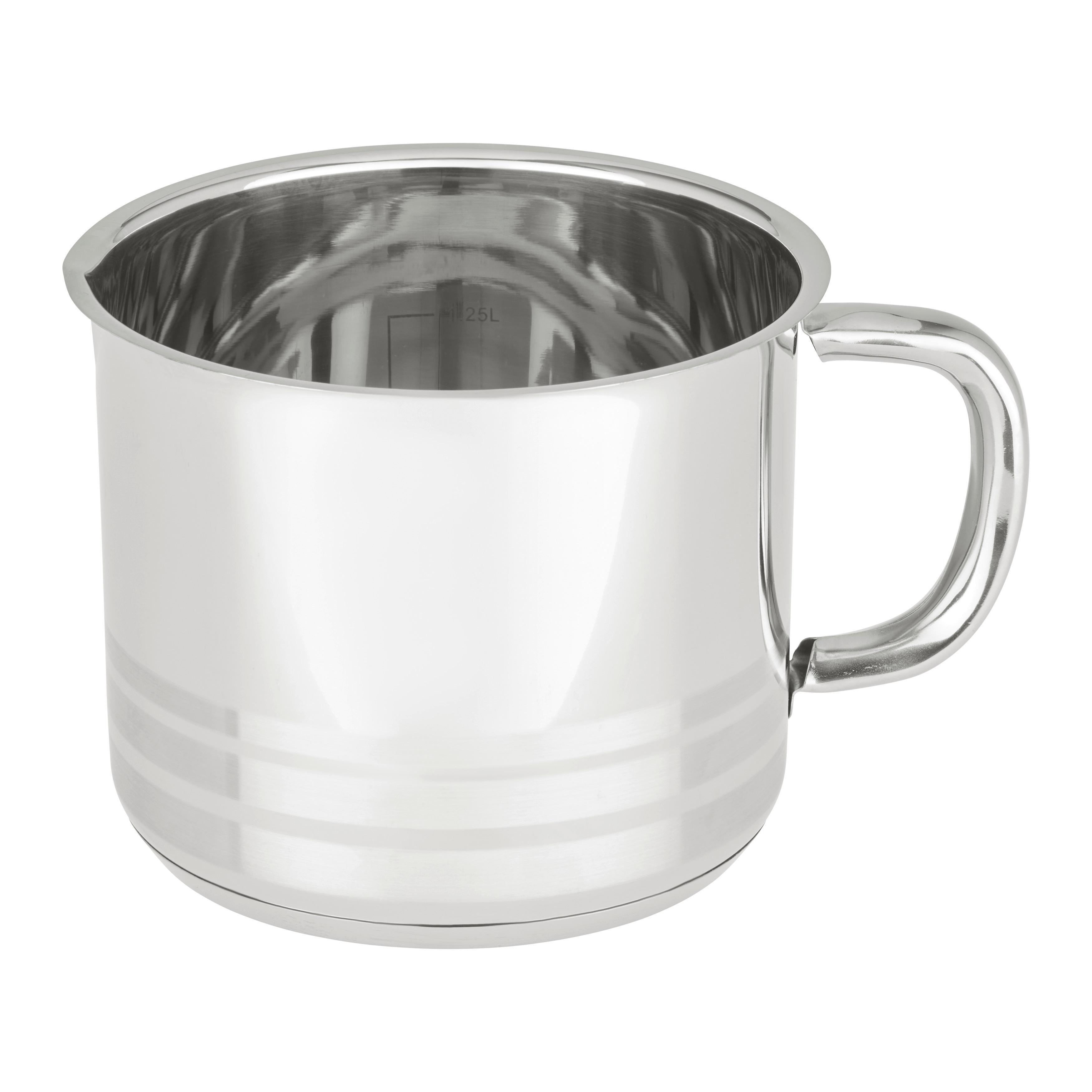 Oală pentru fiert lapte Paula 1,5L - argintiu, Konventionell, metal (14cm) - Mömax