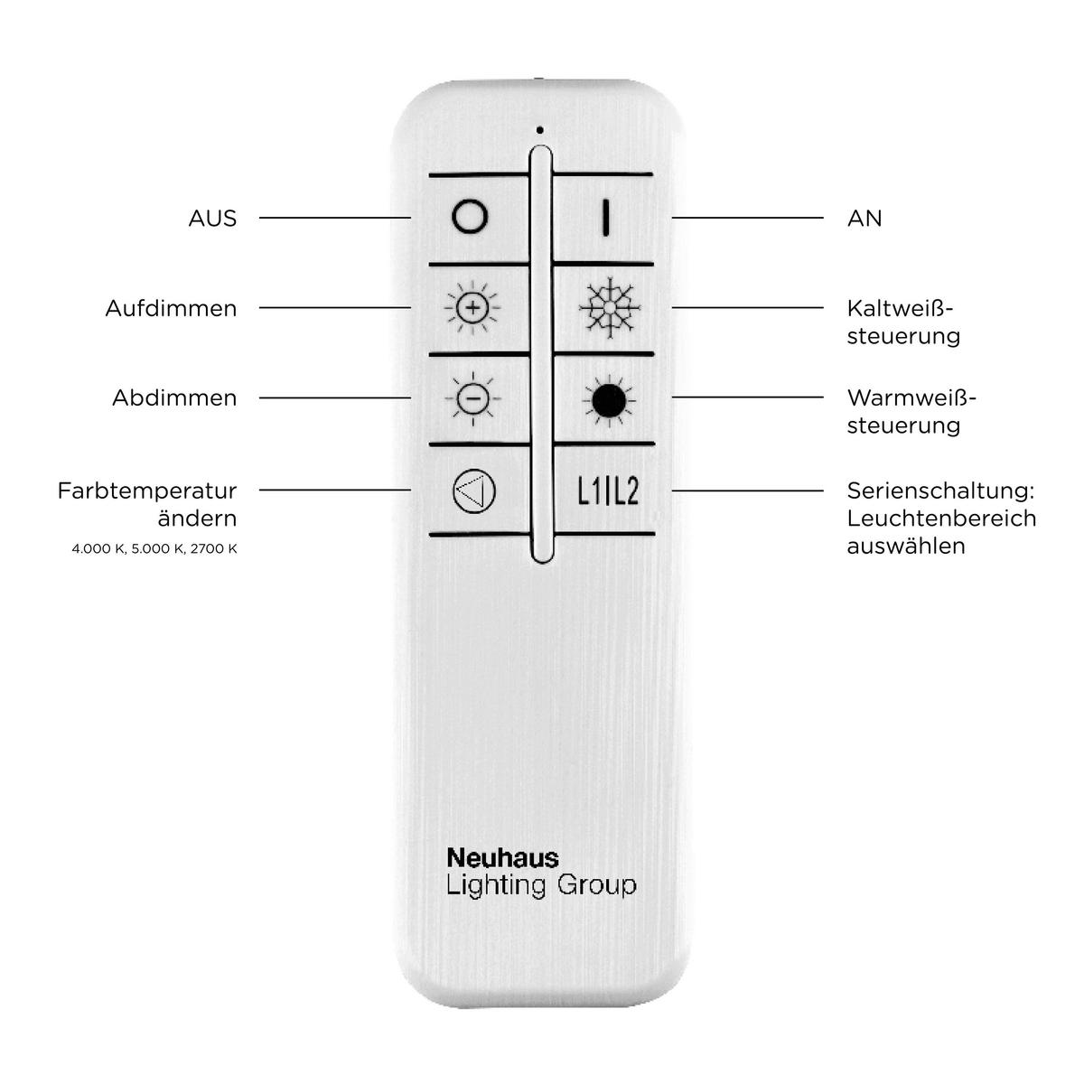 LED-Deckenleuchte Asmin max. 48 Watt - Silberfarben, Design, Kunststoff/Metall (75/75/6cm)