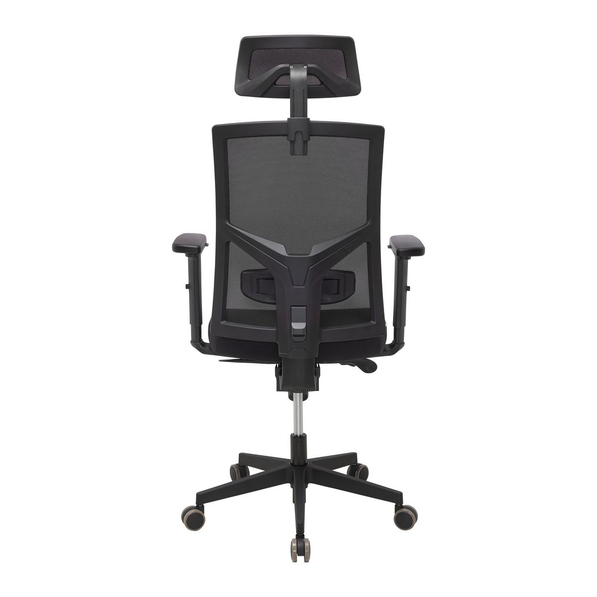 Chefsessel Boss VIP Schwarz - Schwarz, MODERN, Kunststoff/Textil (64/142/64cm) - Mömax