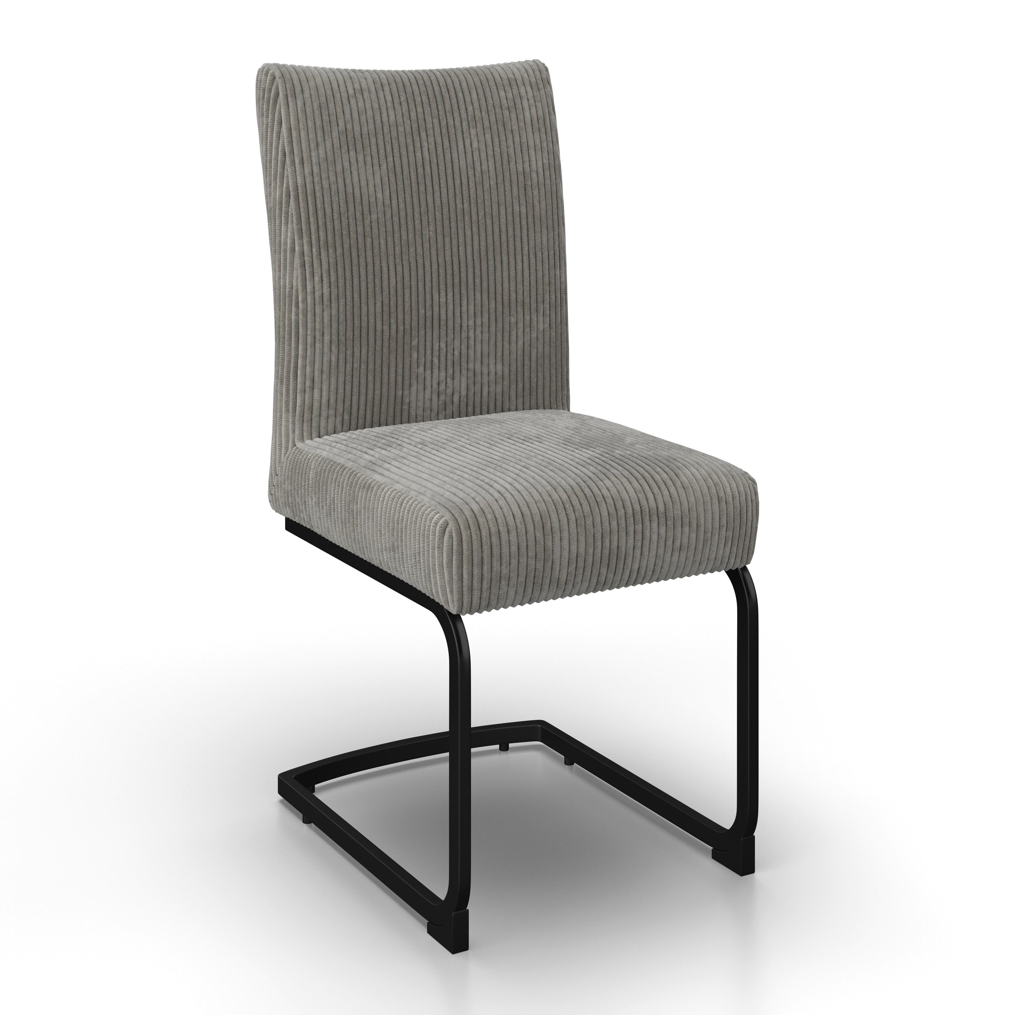 Szánkótalpas Szék Nelia - fekete/szürke, Modern, textil/fa (45/95/60cm) - Bessagi Home