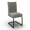 Schwingstuhl Nelia Grau Cord Gepolstert - Schwarz/Grau, MODERN, Holz/Textil (45/95/60cm) - Bessagi Home