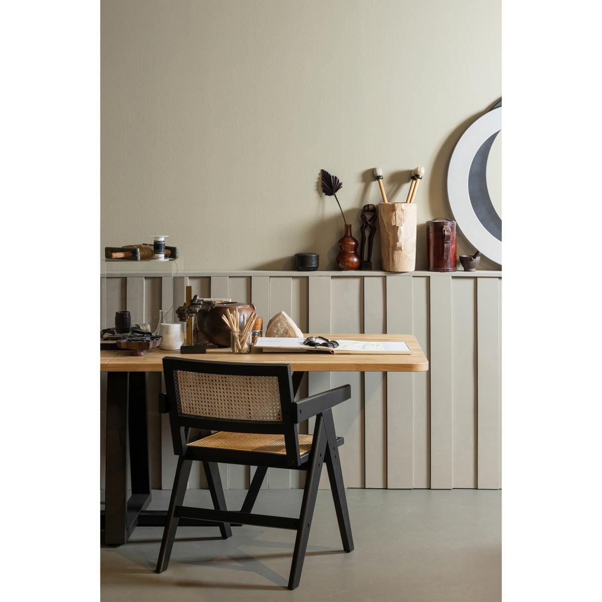 Armlehnstuhl Gunn Schwarz B: 54 cm - Schwarz/Naturfarben, Design, Holz (54/80/54cm) - Livetastic