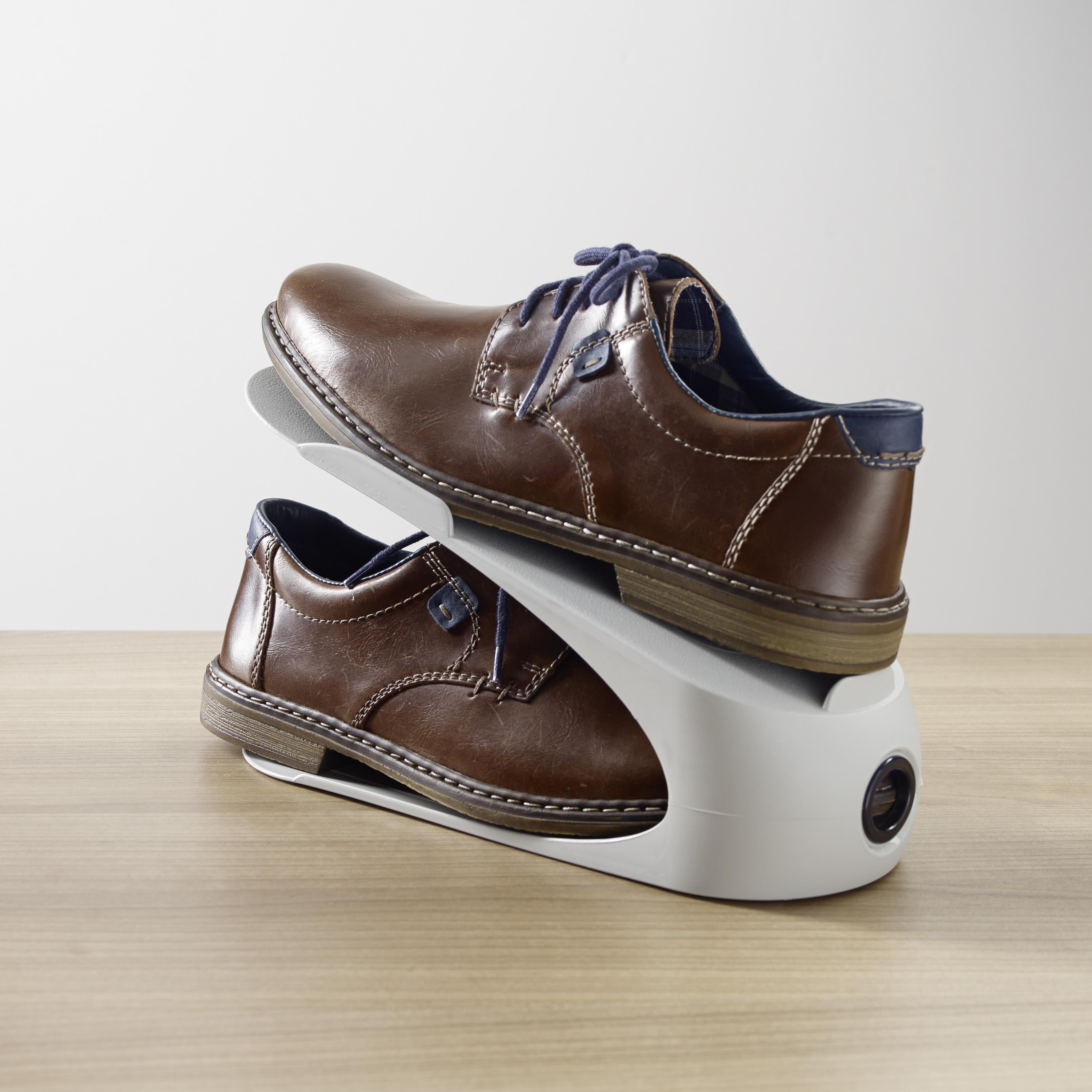 Schuhstapler Leo in Grau - Grau, Kunststoff (27,5/11,5/15,5cm) - Modern Living