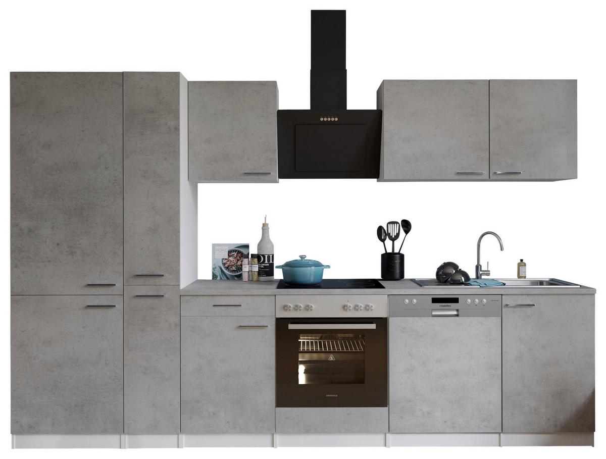 Kuhinjski Blok Z Aparati Malia, 310cm - barve nerjavečega jekla/siva, Basics, kovina/leseni material (310cm) - Respekta