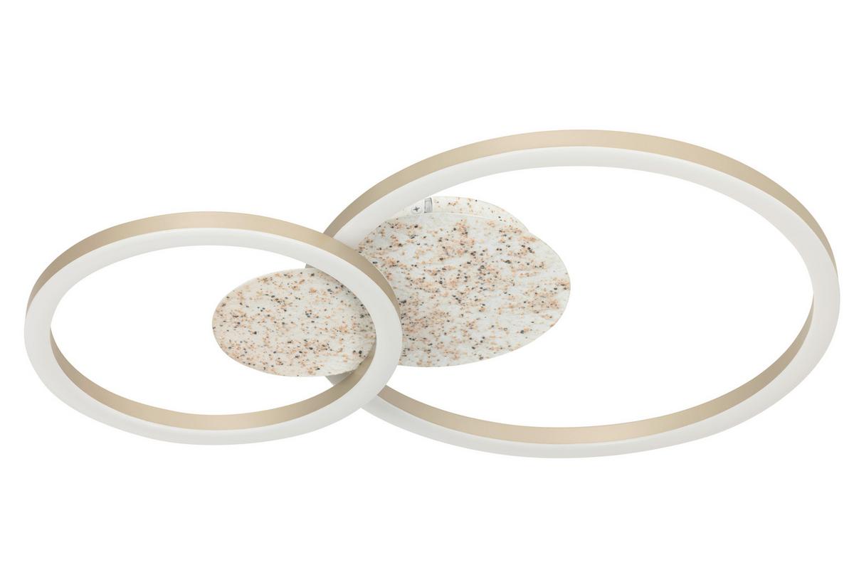 LED-Deckenleuchte Charles Champagnerfarben max. 24 Watt - Champagner, Basics, Kunststoff/Metall (50/33/6.8cm)