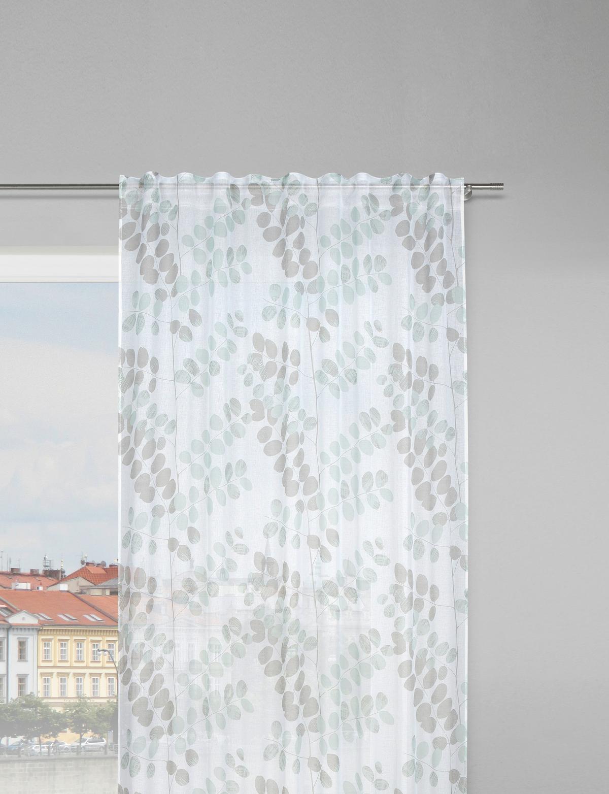 Končana Zavesa Endless - zelena, Konvencionalno, tekstil (140/245cm) - Modern Living