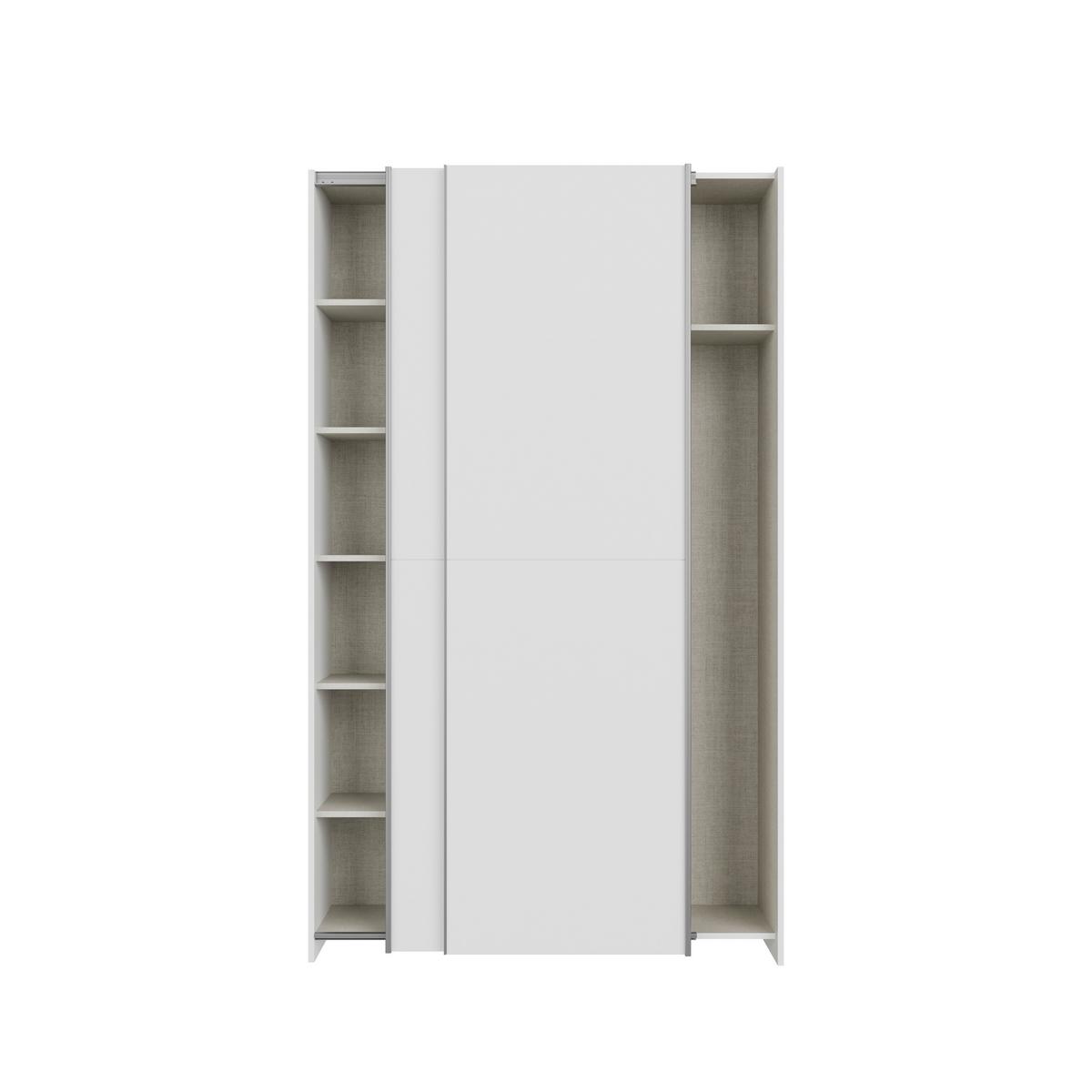 Ormar S Kliznim Vratima Home Nook - bijela/srebrne boje, Basics, drvni materijal/metal (120,1/210/39,1cm) - Modern Living
