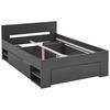 SÄNG AZURRO 2-140 - antracit, Modern, trämaterial (140/200cm) - Mömax