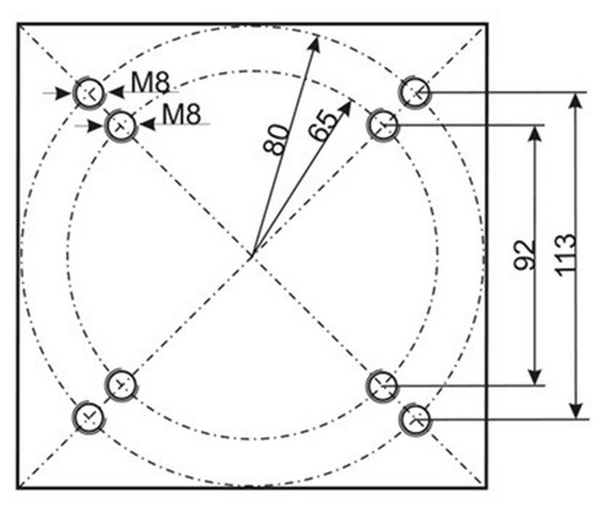 Sonnenschirm- Wandkonsole Universal Stahl - Silberfarben, Basics, Metall (16/16/21cm) - Schneider
