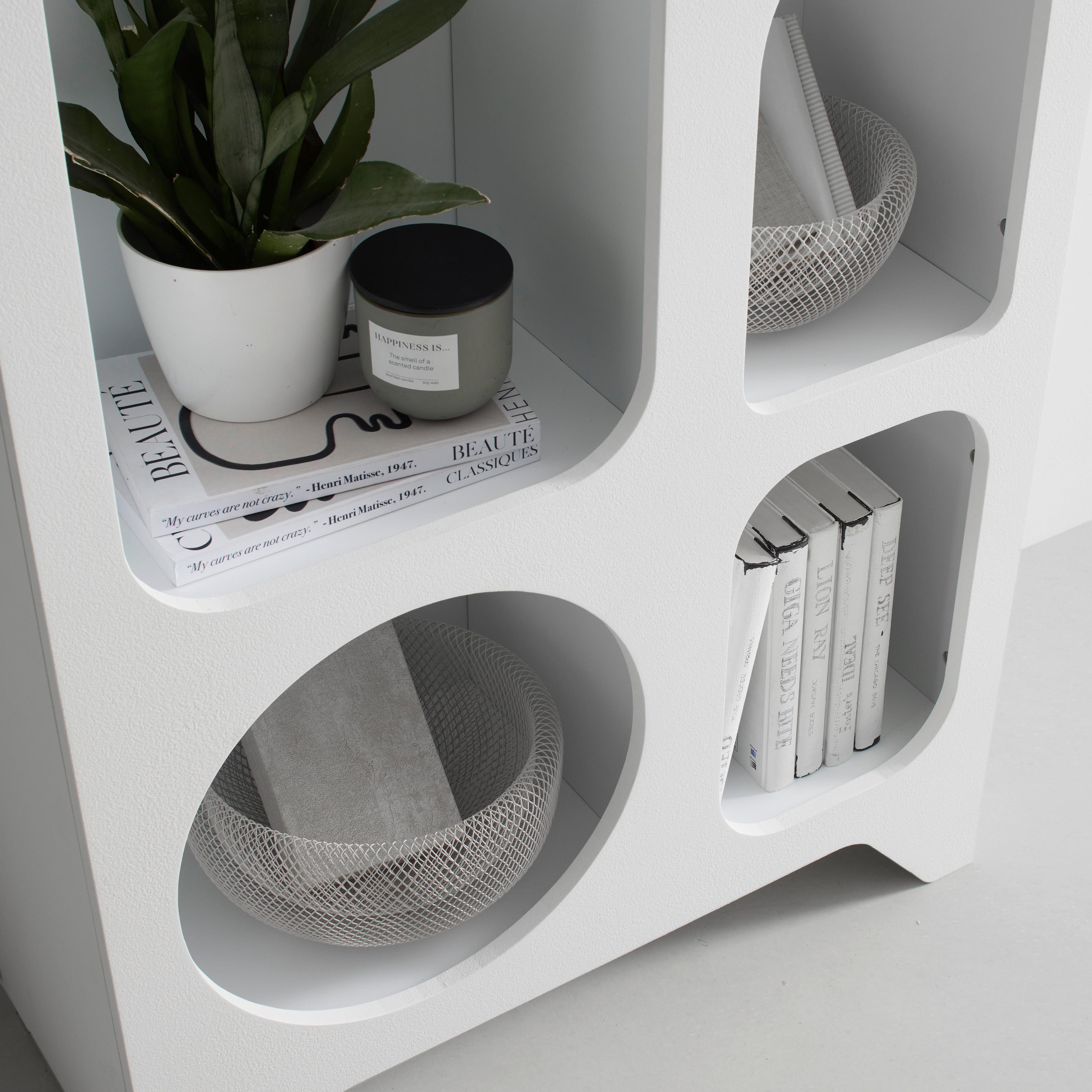 Etajeră SETTO - alb, Romantik / Landhaus, material pe bază de lemn (75/175/31cm) - Premium Living
