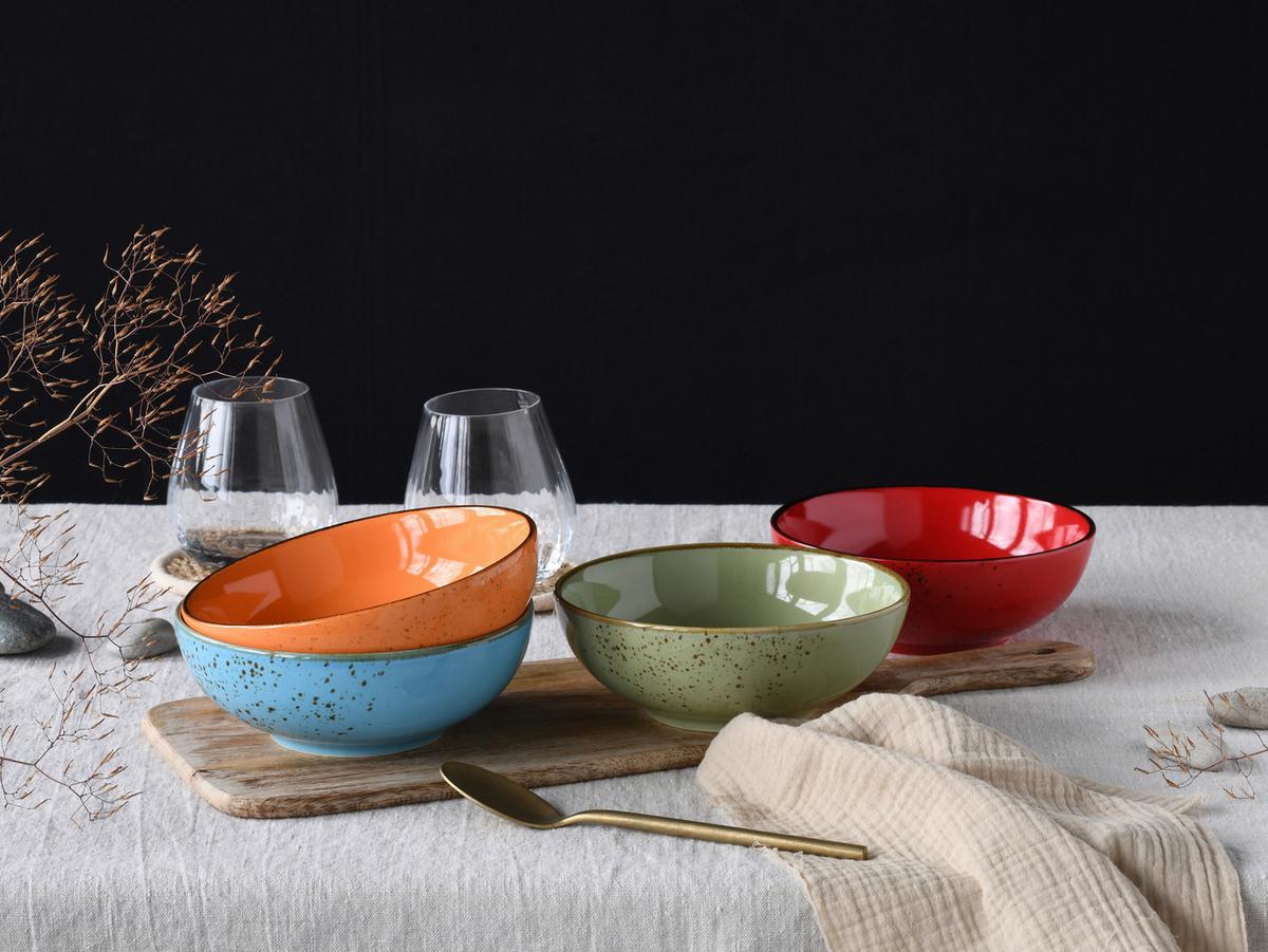 Set Posod Mediterran, 4-Delni - večbarvno, Design, keramika (16,5cm) - Creatable