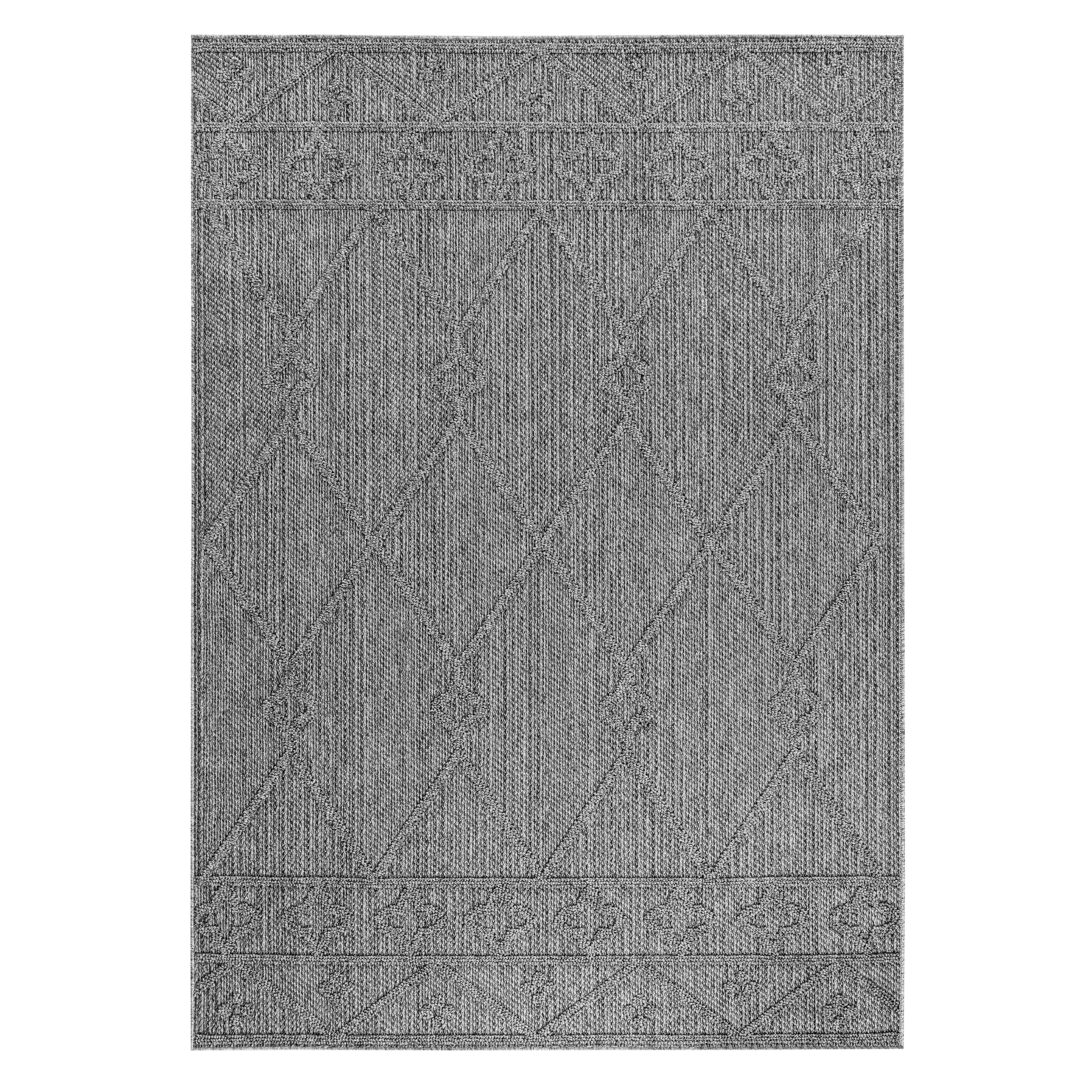 Outdoorteppich Patara Grau ca. 160x230cm - Grau, Design, Textil (160/230cm) - Novel