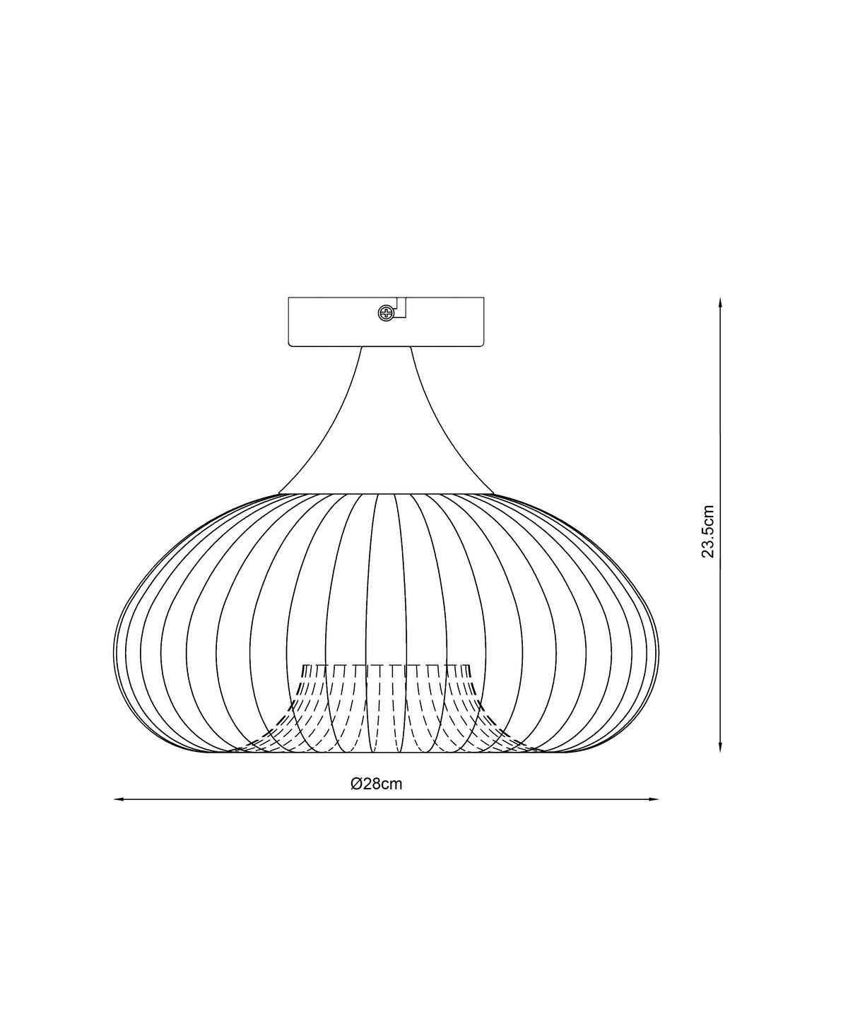 LAMPA SUFITOWA DANIELA - zielony/czarny, Design, metal/szkło (28/23cm) - Collet's Monde
