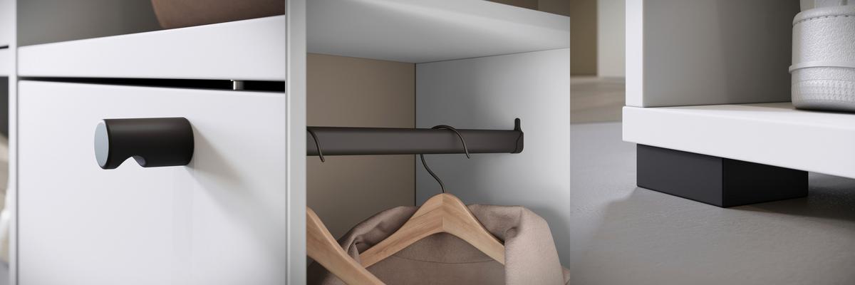 Garderobe Dino ca. 90x190 cm Weiß - Weiß, Trend, Holzwerkstoff (90/190/33cm) - MID.YOU