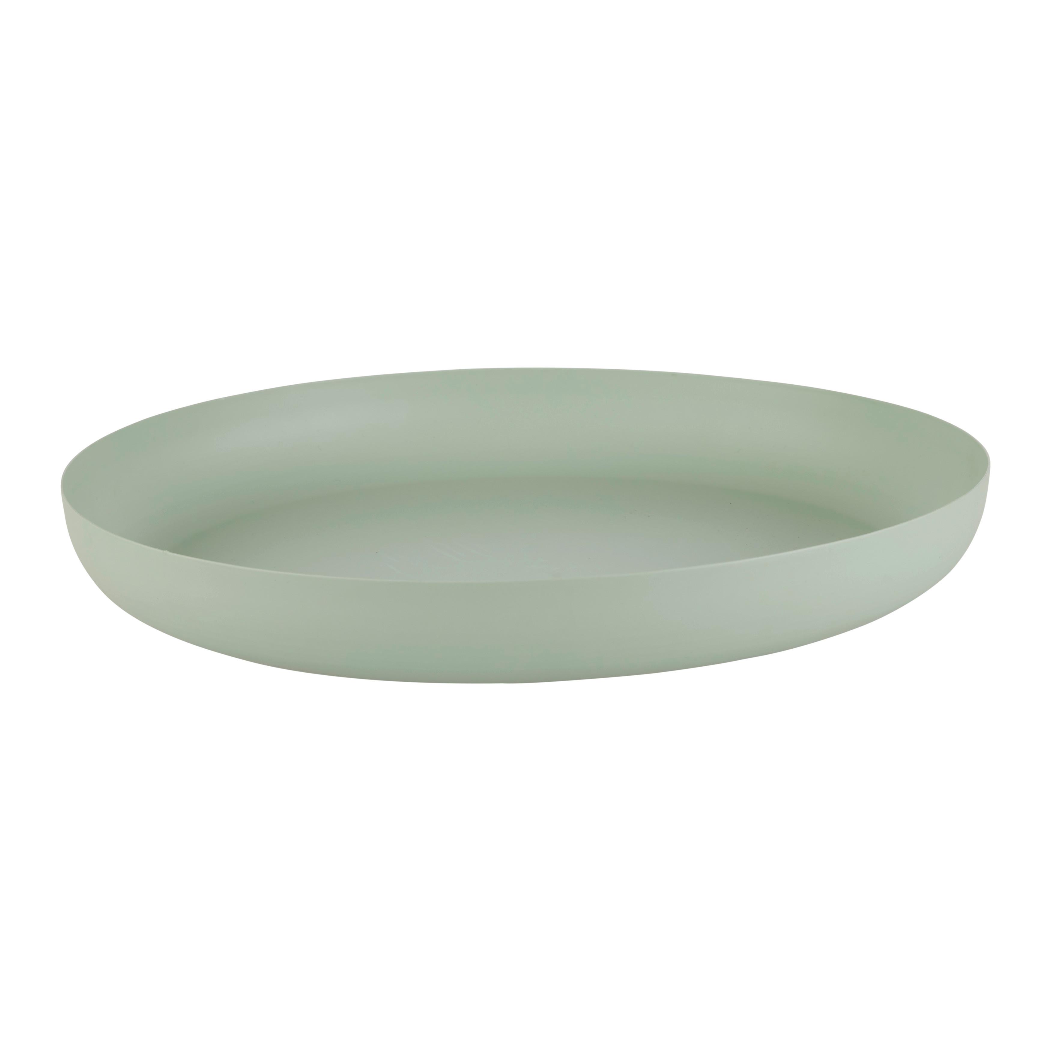Dísztányér Tamara - világos rózsaszín/kékesszürke, Modern, fém (30,5/3,5cm) - Modern Living