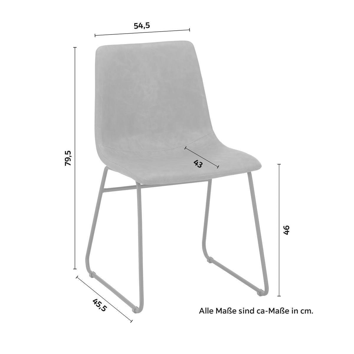 KRZESŁO ADARA - czarny/brązowy, Modern, metal/tkanina (54,5/79,5/45,5cm) - Bessagi Home