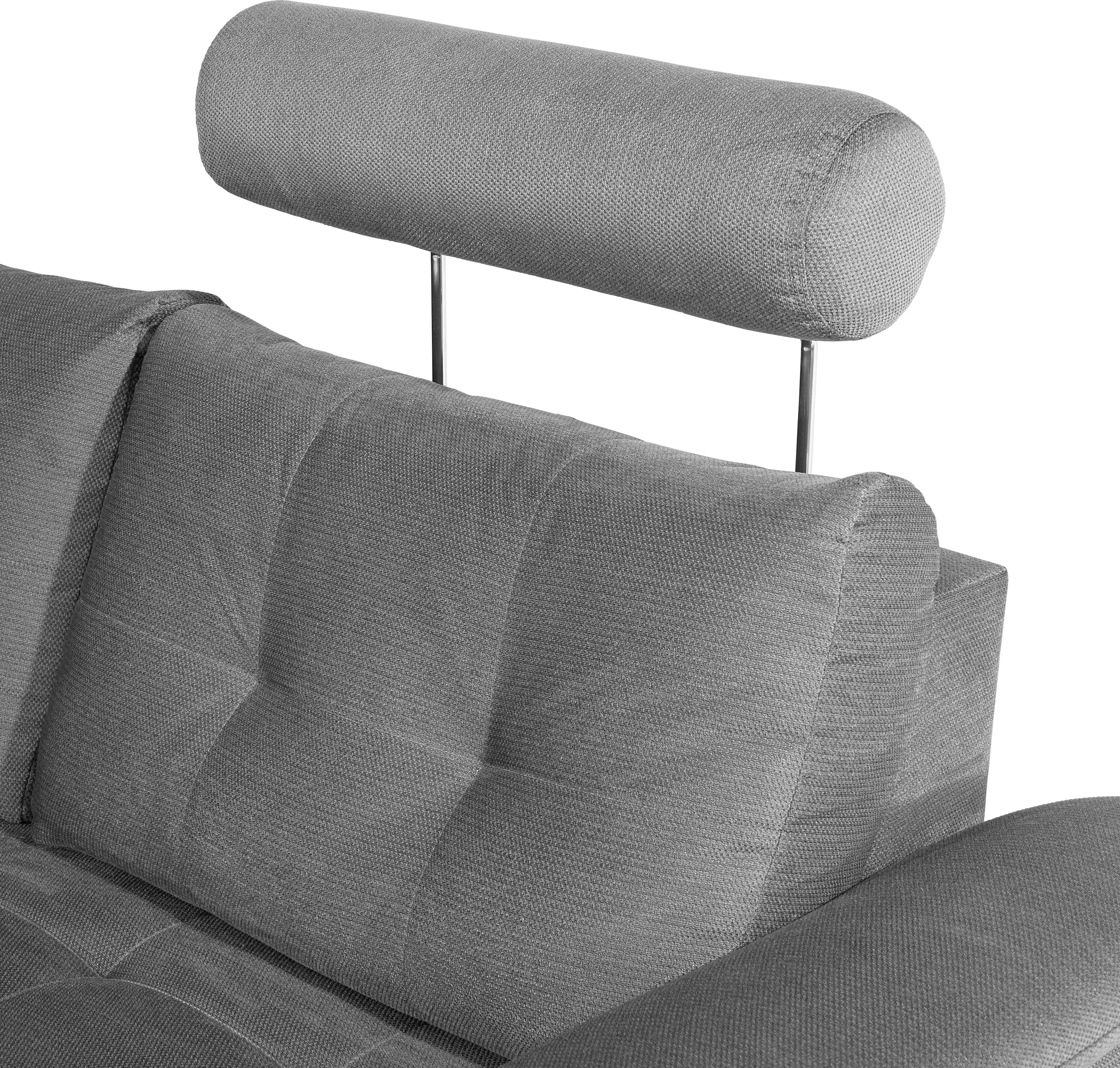 Kutna Garnitura Falco - tamno smeđa/svijetlo siva, Konvencionalno, tekstil/plastika (183/251cm) - Mömax