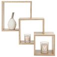 Wandboard in Eichefarben - Eichefarben, MODERN, Holzwerkstoff (34/29/23/34/29/23/11/15/19cm) - MÖMAX modern living