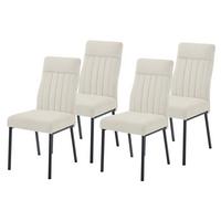 STUHL-SET CATANIA I S 4ER-SET - Beige/Schwarz, MODERN, Textil/Metall (44/95/63,5cm) - MID.YOU