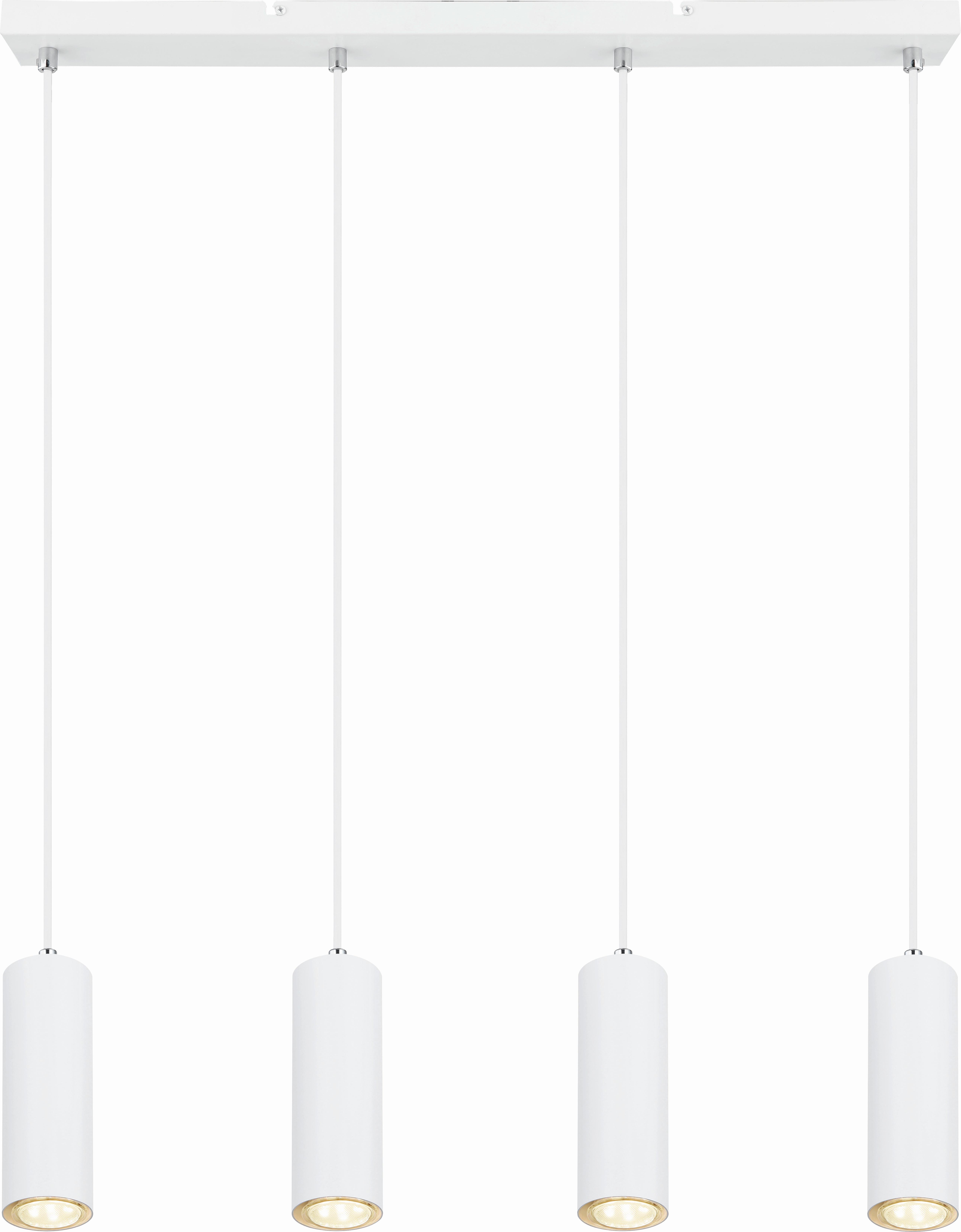 Függőlámpa Witmo 4 Égős - fehér, Konventionell, fém (65/6/120cm)