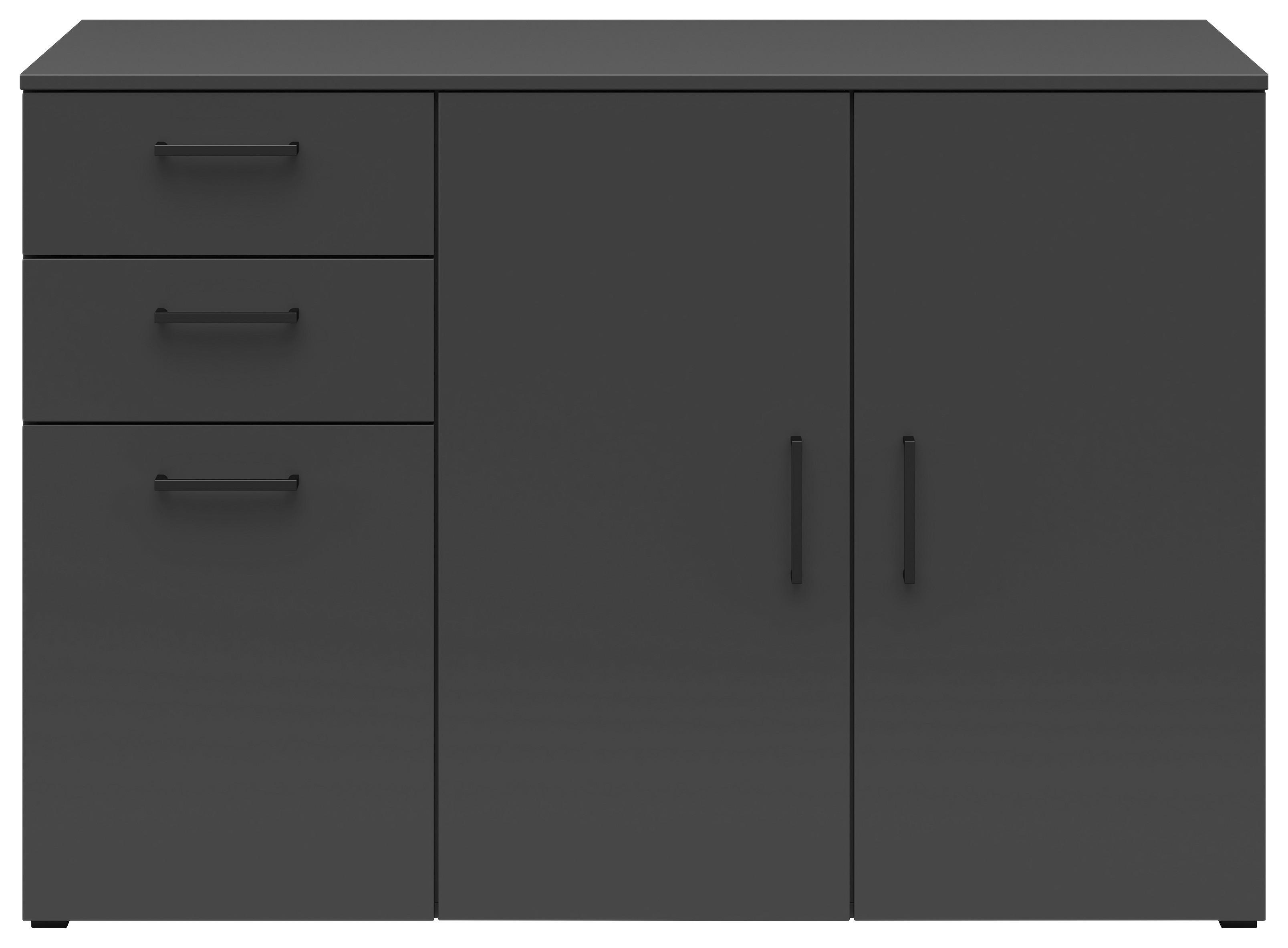 Kommode Multistauraum Graphitfarben - Anthrazit/Graphitfarben, MODERN, Holzwerkstoff/Kunststoff (120/83/52cm) - Mömax