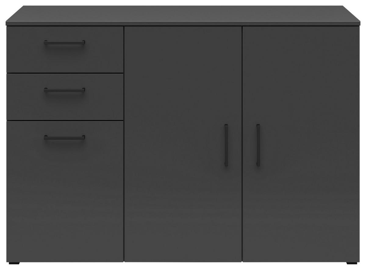 Comodă MULTI - grafit, Modern, material pe bază de lemn (120/83/52cm) - Modern Living
