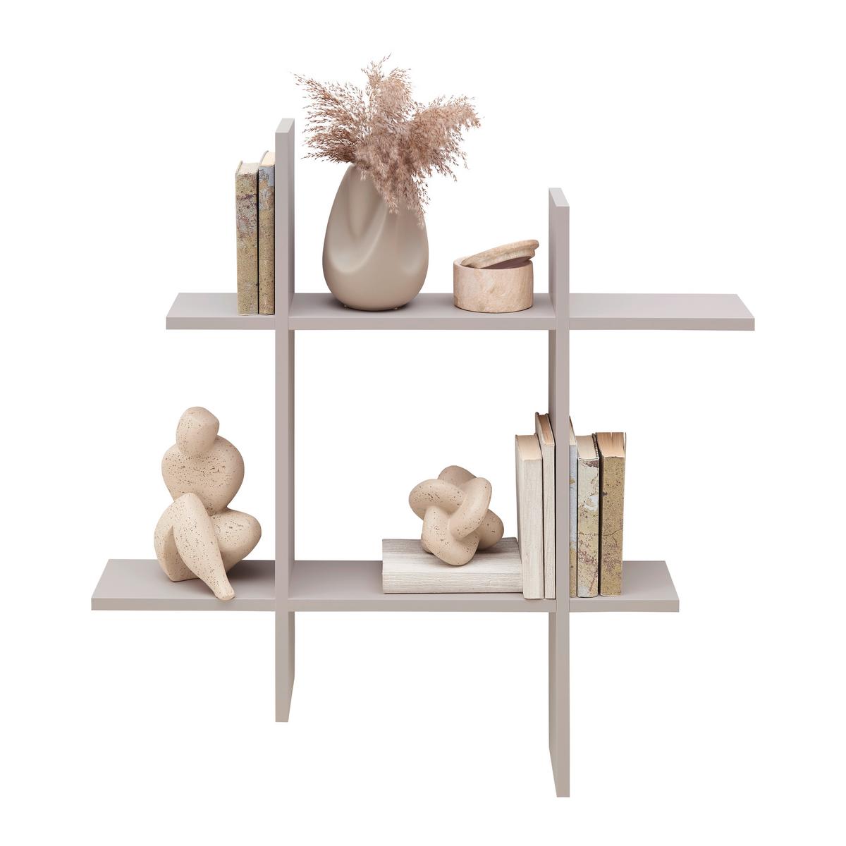 Wandregal Lucia Kaschmirfarben - Kaschmir, MODERN, Holzwerkstoff (80/80/15cm) - Mömax