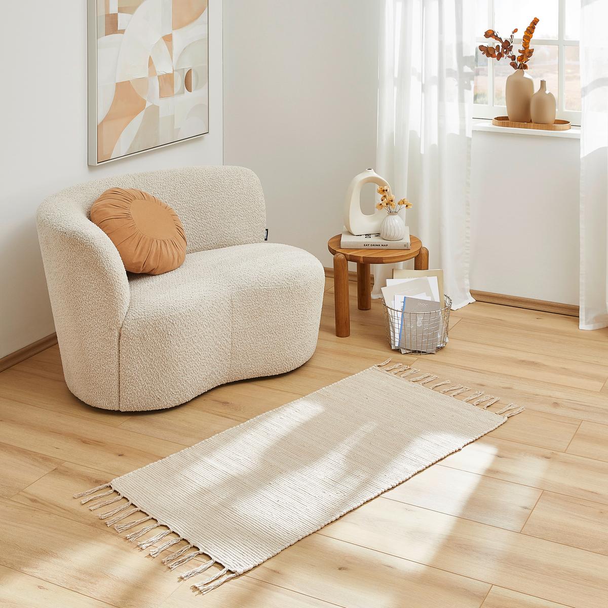 DYWAN Z FRĘDZLAMI MAXI - kolor piaskowy, Konventionell, tkanina (60/120cm) - Boxxx