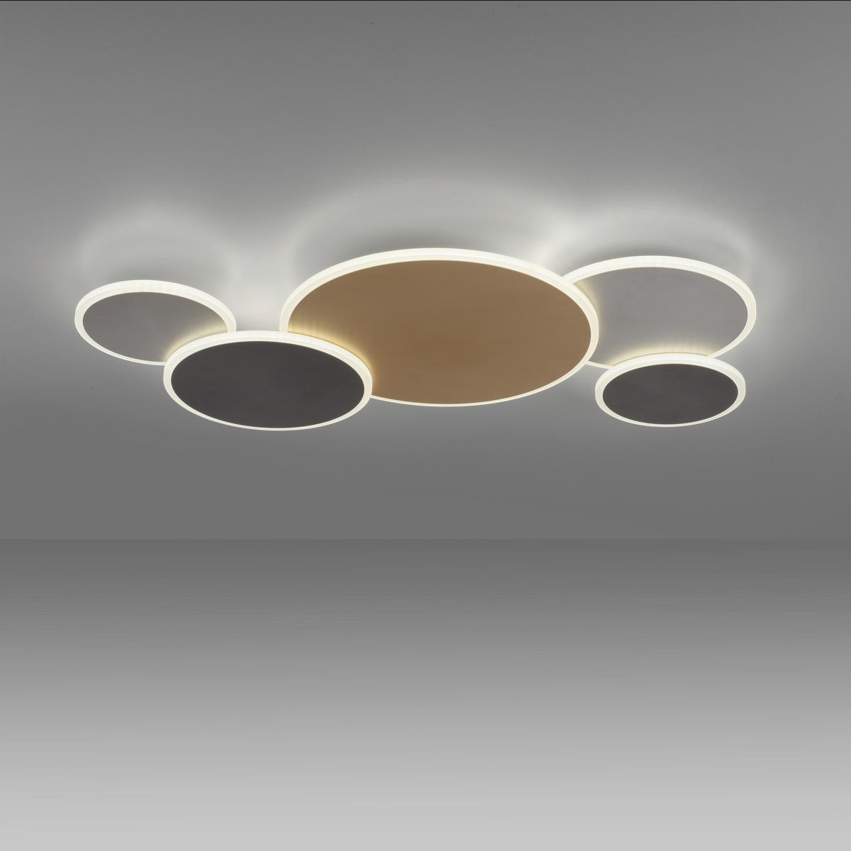 LAMPA SUFITOWA LED 8008-70 Q-PIATO - Design, metal (85/50,5/6,5cm) - Paul Neuhaus