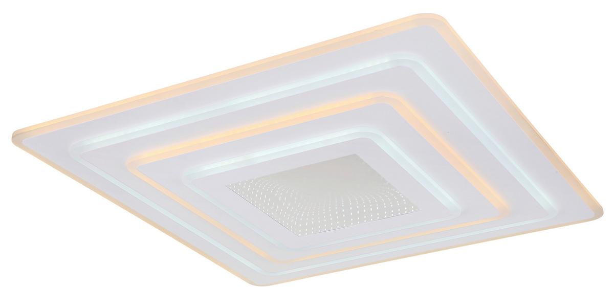 LED-Deckenleuchte Jocelyn Opal/Weiß max. 60 Watt - Opal/Weiß, Design, Kunststoff/Metall (70/70/6,7cm) - Globo