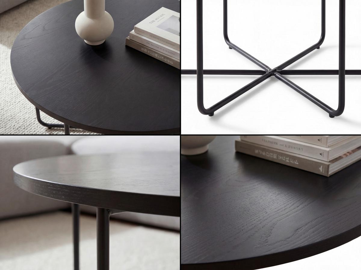 Couchtisch Wl7.649 - Schwarz, Design, Holzwerkstoff/Metall (80/80/35cm) - Livetastic