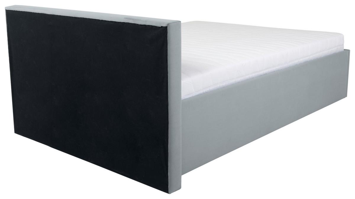 Polsterbett Anadia ca. 120x200 Grau - Chromfarben/Grau, MODERN, Holz/Textil (120/200cm) - MID.YOU
