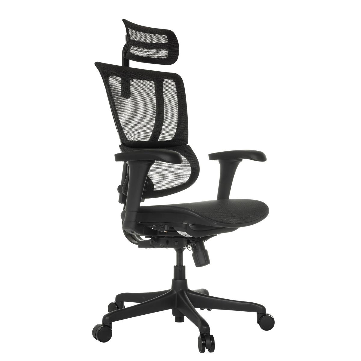 Drehstuhl Ergohuman Slim Eco M Gen2 Schwarz - Schwarz, MODERN, Kunststoff/Textil (69/112 - 134/63cm) - MID.YOU