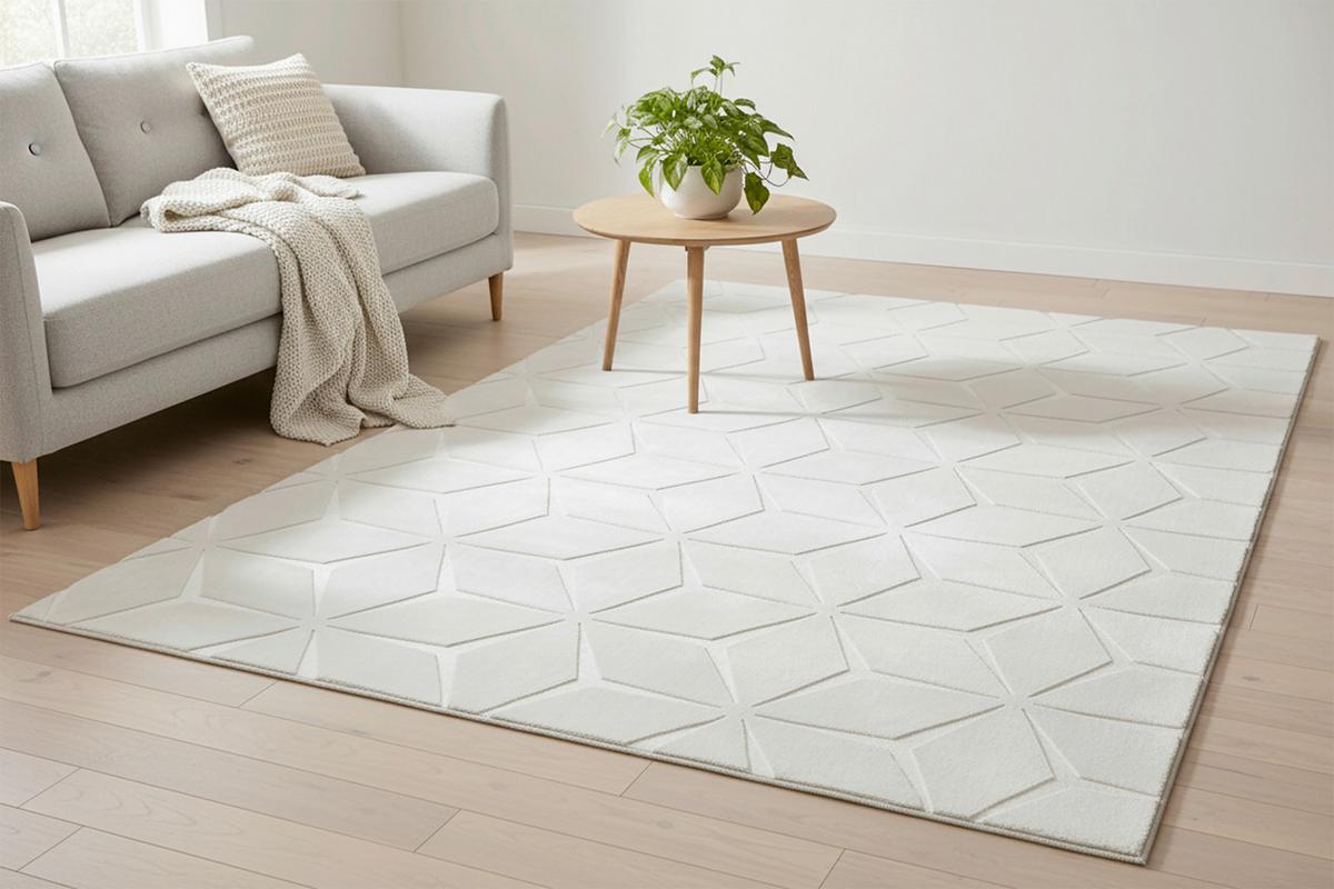 Flachwebeteppich Calma 225 Weiss 120 X 160 Cm - Weiss, Basics, Textil (120/160cm) - Kayoom