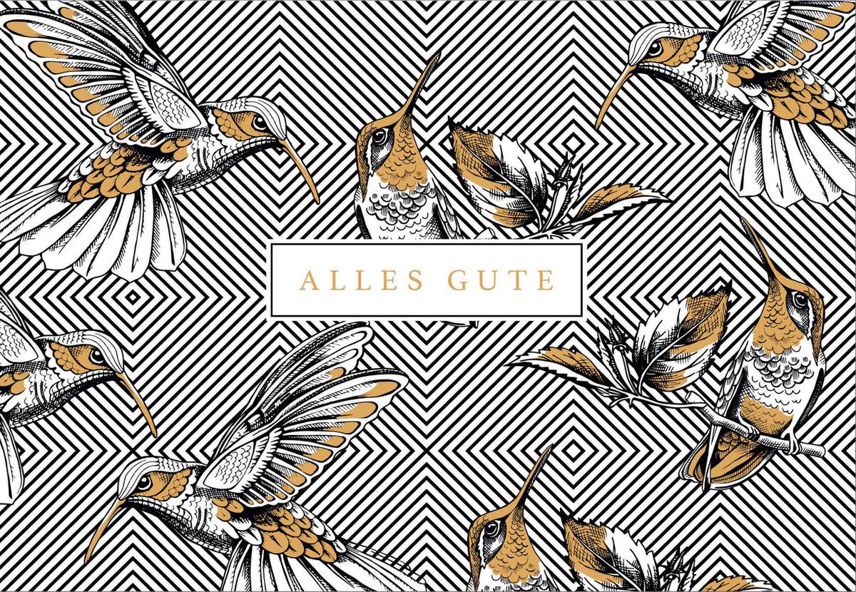 Glückwunschkarte Edelschwarz Multicolor - Basics, Papier (18/13cm)