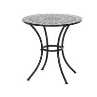 Gartentisch Mosaik ca. 60x71 cm Schwarz - Schwarz, KONVENTIONELL, Keramik/Metall (60/60/71cm) - Siena Garden