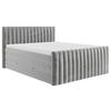 Boxspringbett Simon in Hellgrau ca. 160x200cm - Hellgrau/Schwarz, Konventionell, Holzwerkstoff/Kunststoff (160/200cm) - Premium Living